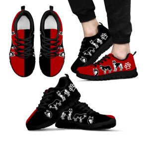 husky dog lover shoes yin yang color sneakers walking running lightweight casual shoes for pet lover 2.jpeg