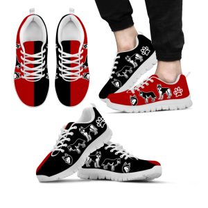 husky dog lover shoes yin yang color sneakers walking running lightweight casual shoes for pet lover.jpeg