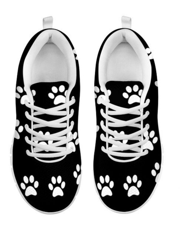 I Love Paw Print Sneakers For Women Comfortable Walking Running Lightweight Casual Shoes