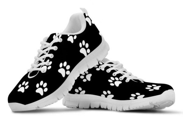 I Love Paw Print Sneakers For Women Comfortable Walking Running Lightweight Casual Shoes