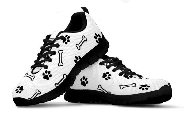 I Love Paw Print Womens Sneakers Low Top Sports Fan Athletic For Pet Lover