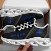 Jesus Black Blue Walk By Faith Running Sneakers 1 Max Soul Shoes  For Men And Women