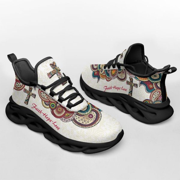 Jesus Faith Hope Love Running Sneakers White Max Soul Shoes  For Men And Women