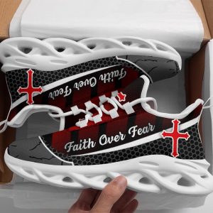 Jesus Faith Over Fear Red Black…