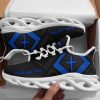 Jesus Faith Over Fear Running Sneakers Blue And Black Max Soul Shoes  For Men And Women
