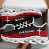 Jesus Walk By Faith Red Running Sneakers 3 Max Soul Shoes  For Men And Women