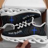 Jesus Walk By Faith Running Sneakers Black 2 Max Soul Shoes  For Men And Women