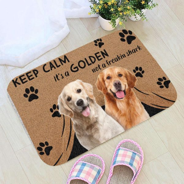 Keep Calm It’s a Pitbull Not a Freakin Shark Doormat, Gift For Dog Lovers