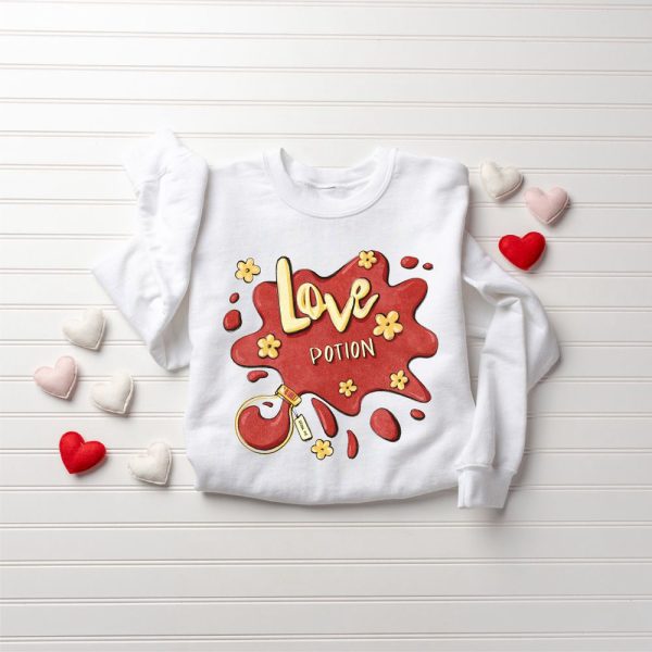 Love Potion Sweatshirt, Valentines Sweater, Valentines Day Gift, Gift For Women