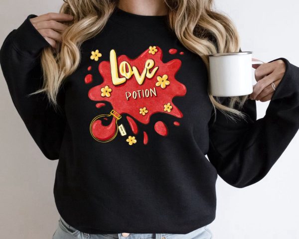 Love Potion Valentine’s Day, Retro Valentines Day Sweatshirt, Valentines Gift For Women