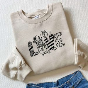 Love Sweatshirt, Coffee Sweatshirt, Valentines Day…