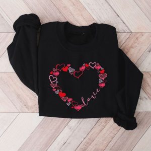 love sweatshirt cute hearts sweatshirt valentines day sweatshirt gift for women 1 3.jpeg