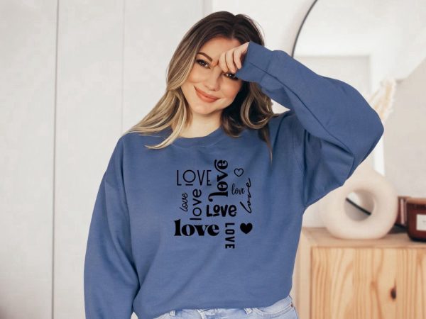 Love Sweatshirt, Valentine Sweatshirt, Retro Valentine, Crewneck Sweater, Couple Shirt, 2023 Valentine