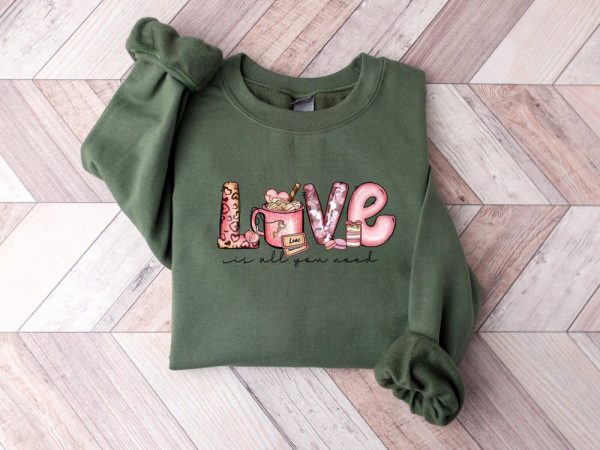 Love Valentines Sweatshirt, Love Sweatshirt, Couple Sweatshirt, Gift For Valentine