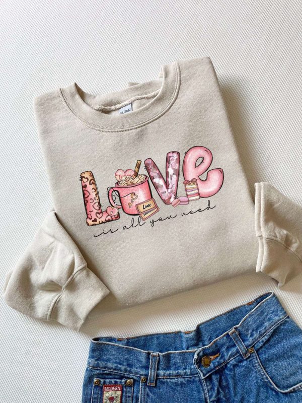 Love Valentines Sweatshirt, Love Sweatshirt, Couple Sweatshirt, Gift For Valentine