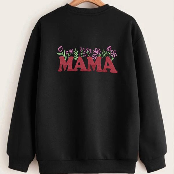MaMa Embroidered Sweater Mother’s Day Gift Embroidered Sweater For Family