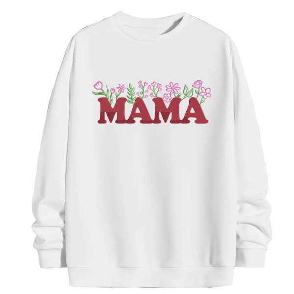 MaMa Embroidered Sweater Mother’s Day Gift Embroidered Sweater For Family