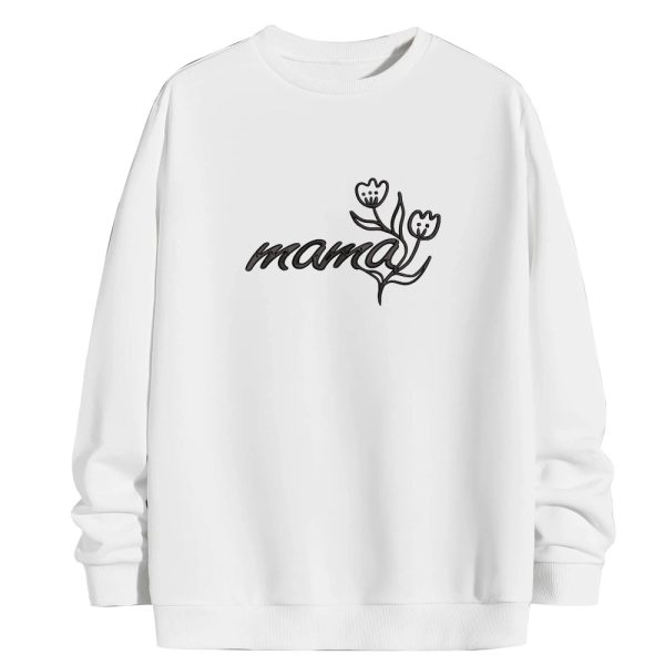 MaMa Embroidered Sweatshirt, Embroidered Sweatshirt, Best Gift For Mother