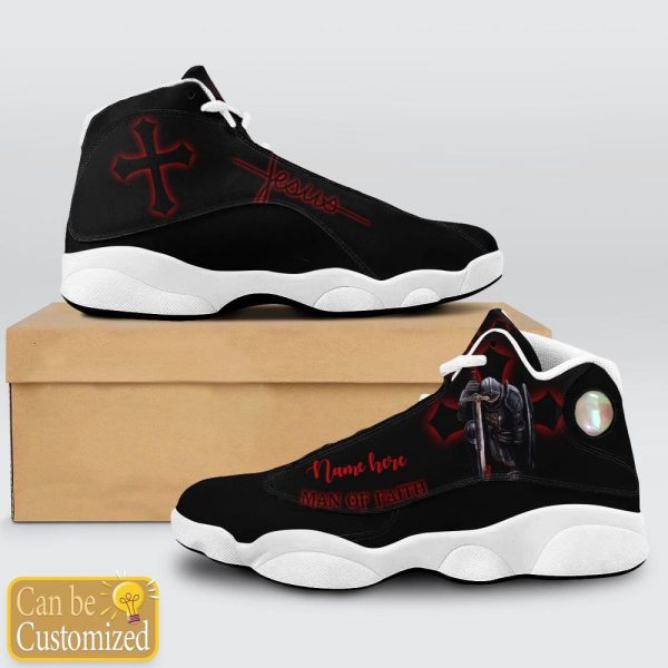 Man Of Faith Black Jesus Custom Name Shoes Basketball Shoes For Men Women