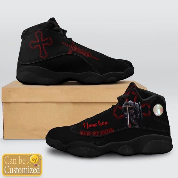 Man Of Faith Black Jesus Custom Name Shoes Basketball Shoes For Men Women