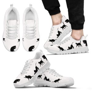 Men’s White Cat Sneakers Walking Running…