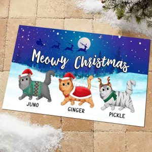 meowy catmas christmas personalized doormat funny welcome mat dog entrance mat santa pet doormat winter mat christmas decoration 3.jpeg