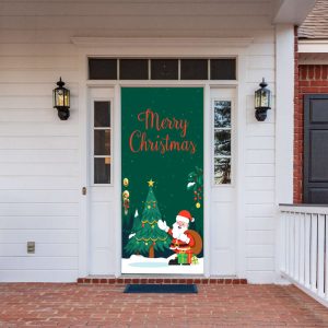 merry christmas door banner holiday door covers outdoor christmas decorations simple christmas front door decor.jpeg