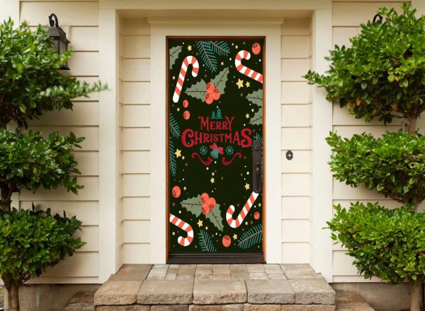 Merry Christmas Door Cover – Christmas Door Covers – Gift For Home Decoration