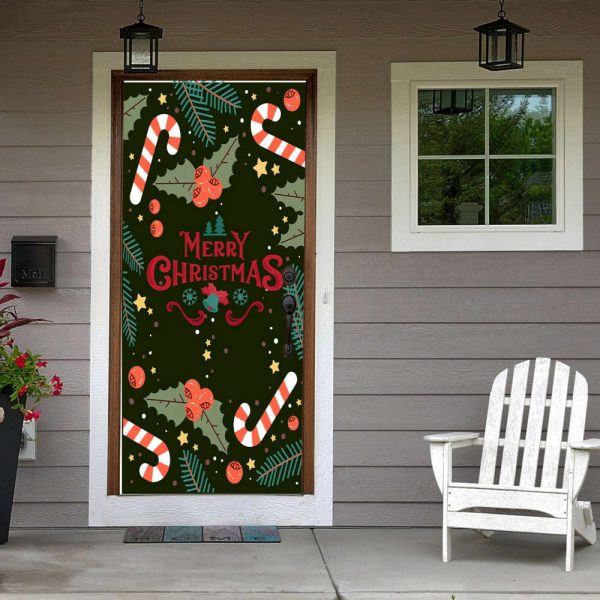 Merry Christmas Door Cover – Christmas Door Covers – Gift For Home Decoration