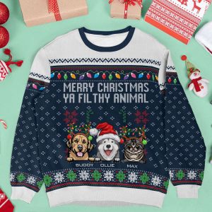Merry Christmas Ya Filthy Animal, Personalized…