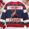 Merry Fishmas Gift For Fishing Lovers, Personalized Photo Ugly Sweater, For Men And Women