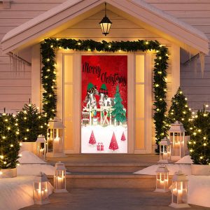 Merry Xmas Cows Door Cover –…