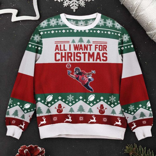 More Time Play Football, Personalized Photo Ugly Sweater, For Men And Women