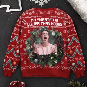 my sweater is uglier than yours silly face personalized photo ugly sweater for men and women 1.jpeg