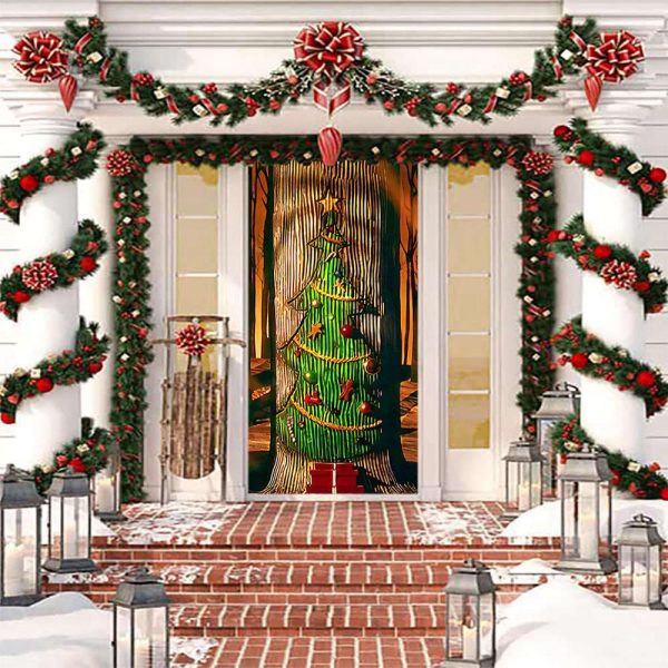 Nightmare Before Christmas Tree – Christmas Door Covers – Gifts For Christmas