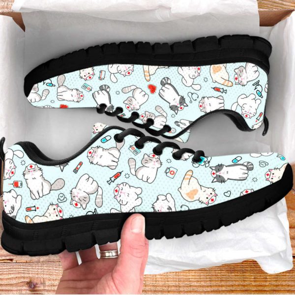 Nurse Cats Pattern Sneakers Walking Running Lightweight Casual Shoes For Men And Women