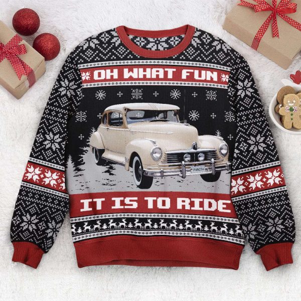 Oh What Fun It Is To Ride, Personalized Photo Ugly Sweater, For Men And Women