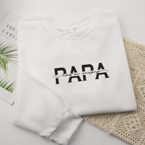 PAPA Sweatshirt, Personalized Embroidered Sweatshirt, Best…