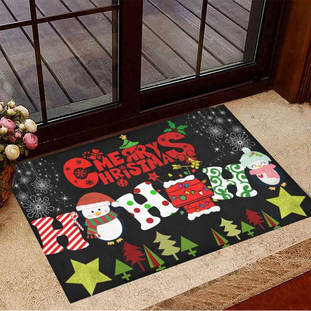 Christmas Penguin Doormat 18 X 30 