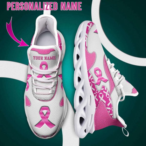 Personalized Breast Cancer Awareness Max Shoes Breast Cancer Fighter Sneakers For Women