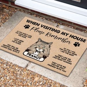 personalized cat doormat custom cat welcome mat cat lover gifts cat mom gift cat dad gift housewarming gift custom doormat funny rugs 3.jpeg