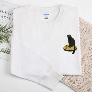 Personalized Cat Sweatshirt, Embroidered Sweatshirt, Gift…
