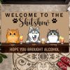 Personalized Dog and Cat Welcome Doormat, Dog Entrance Mat, Gift For Pet Lovers