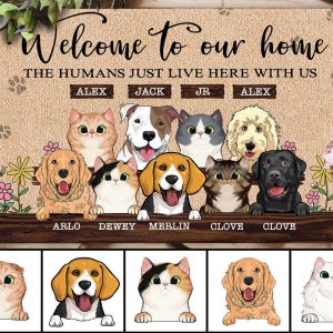 personalized dog cat doormat custom pet welcome mat funny dog mat cat mat welcome to our home doormat pet lover gift funny welcome mat.jpeg