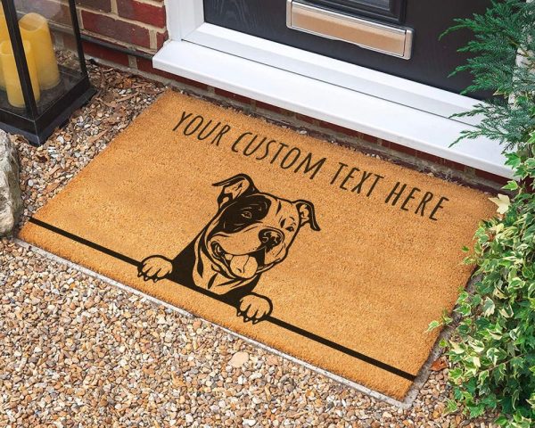 Personalized Dog Doormat, Welcome Mat, Custom Text Doormat, Gift For Dog Mom