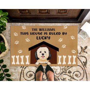 personalized dog mat dog doormat funny welcome mat dog family doormat dog lover gift dog mom gift rustic home decor custom doormat 2.jpeg