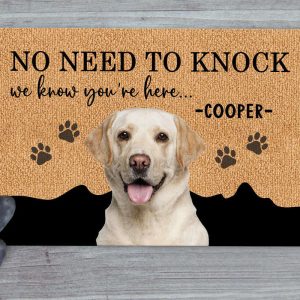 Personalized Dog Welcome Mat Welcome Sunflower Dog Doormat Custom Gif –  Myfihu