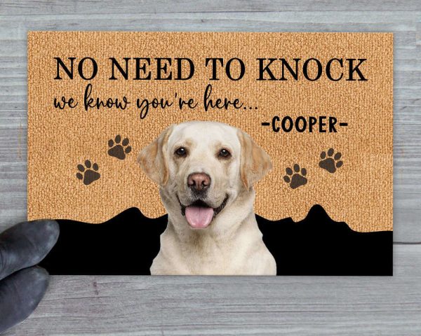 Personalized Dog Photo Welcome Mat, Custom Dog Doormat, For Dog Lover Gifts