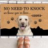 Personalized Dog Photo Welcome Mat, Custom Dog Doormat, For Dog Lover Gifts