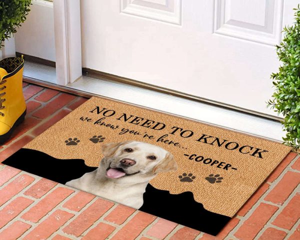 Personalized Dog Photo Welcome Mat, Custom Dog Doormat, For Dog Lover Gifts